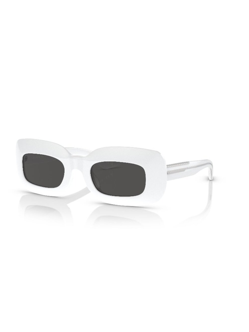 New Oliver Peoples Women's Sunglasses White Square Grey Lens Acetate Frame 1966C